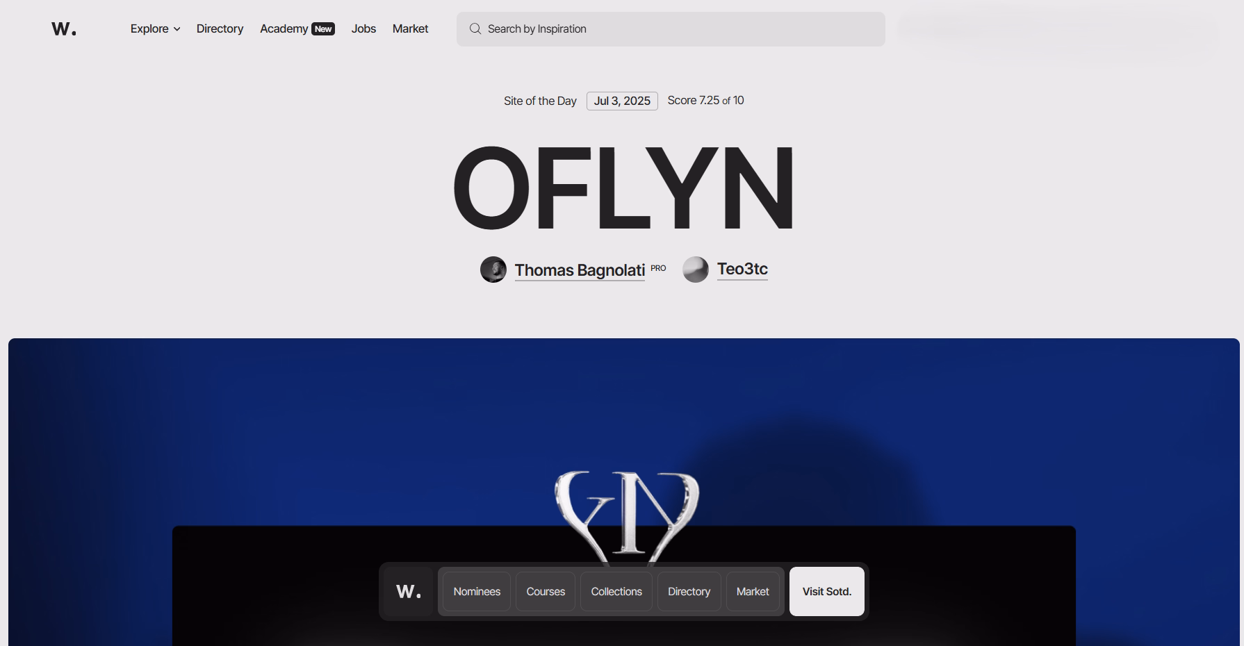 premier awards and inspiration platform for exceptional web design