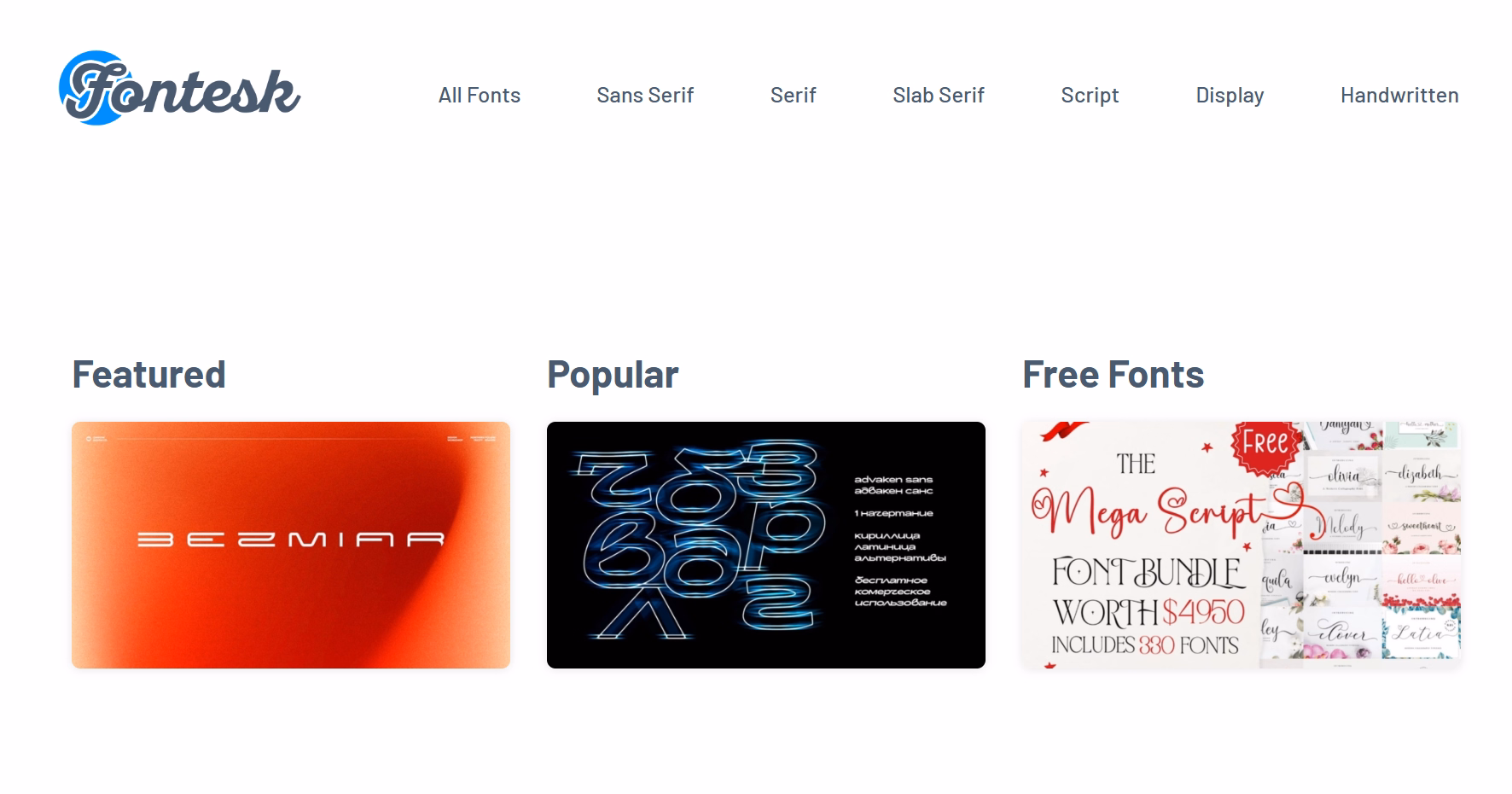 collection of 12k+ high-quality free & open-source fonts