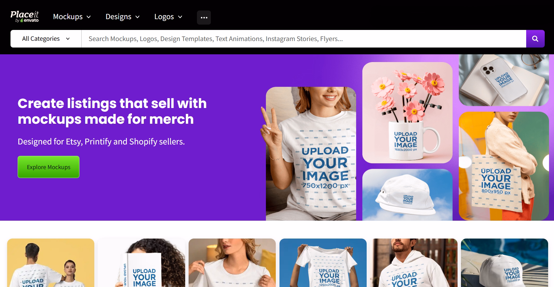 online mockup and video maker with templates.