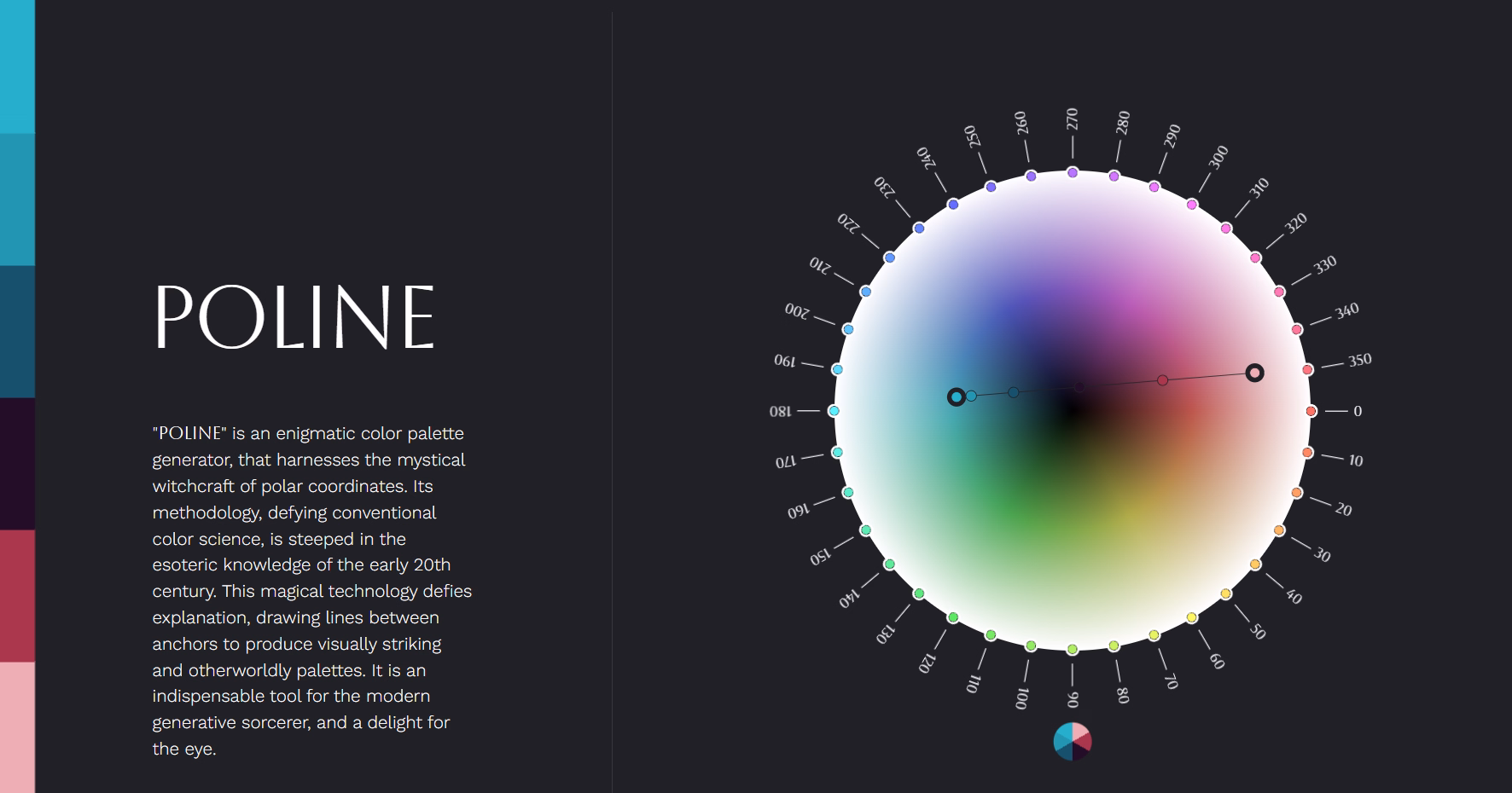 line‑based color palette art & generator.